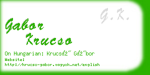 gabor krucso business card